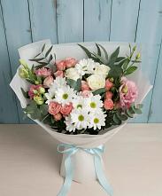 Букет цветов из:  Розы, Лизиантусы и Хризантемы #REPLACE_PRED# Тарумовке