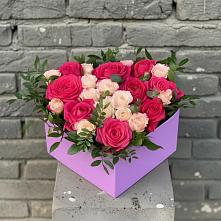 Цветочная композиция из Розы в коробке в Тарумовке