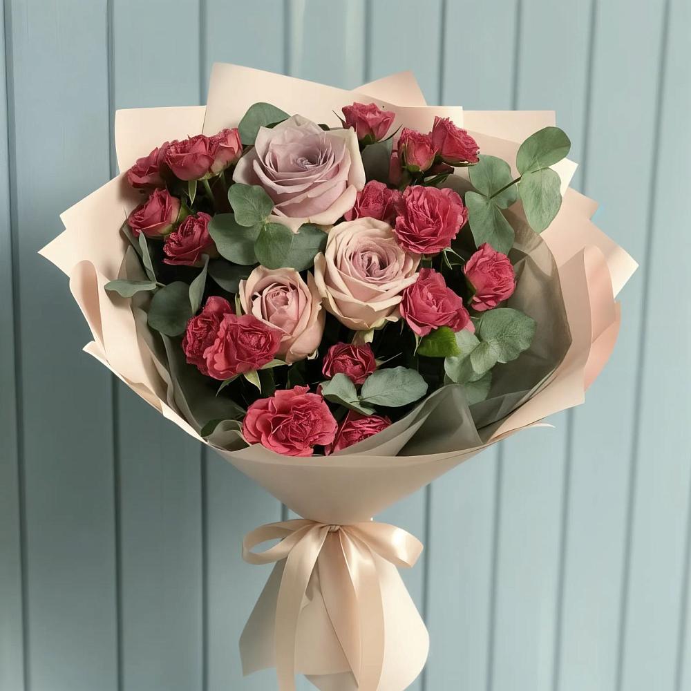 Букет цветов из: Гвоздики и Розы в Тарумовке