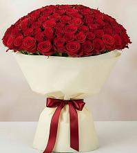 Букет 101 Красная роза Милано в Тарумовке