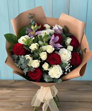Букет цветов из:  Розы и Альстромерии в Тарумовке