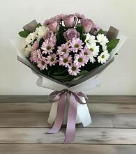 Букет цветов из:  Хризантемы и Розы в Тарумовке