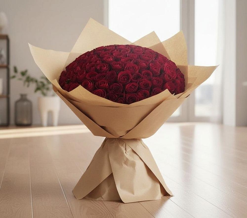 Букет 101 Красная роза в Тарумовке