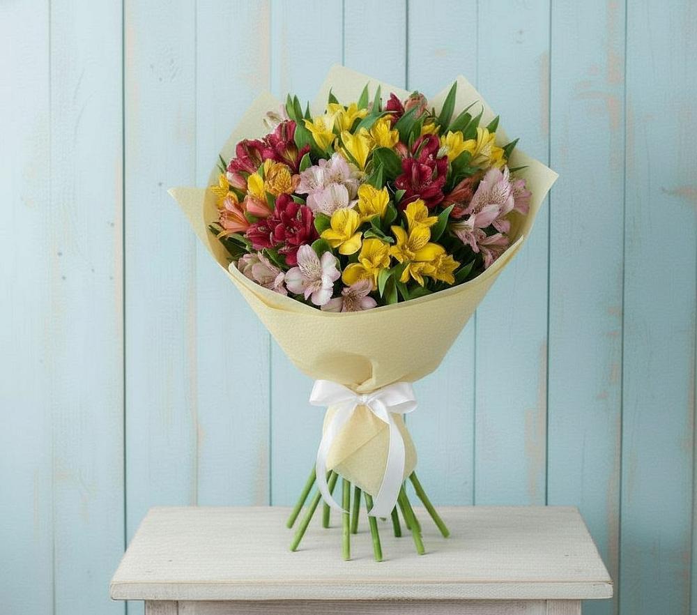 Букет цветов из: Альстромерии в Тарумовке