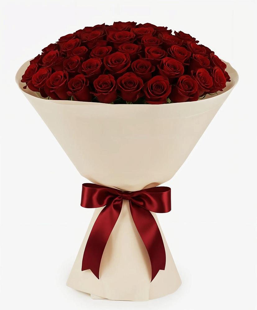 Букет 101 Бордовая роза Блэк Бакарра в Тарумовке