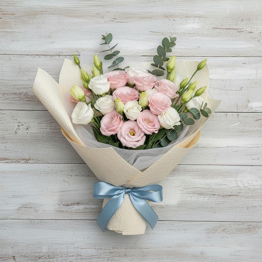 Букет цветов из: Лизиантусы в Тарумовке